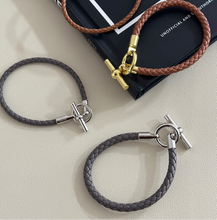 Load image into Gallery viewer, leather cable bracelet
