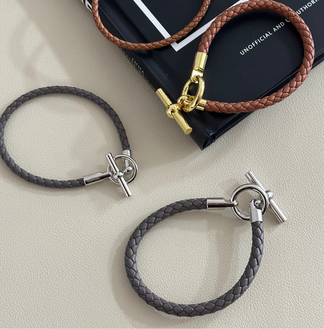leather cable bracelet
