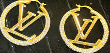 Load image into Gallery viewer, Diamond LVee Hoops
