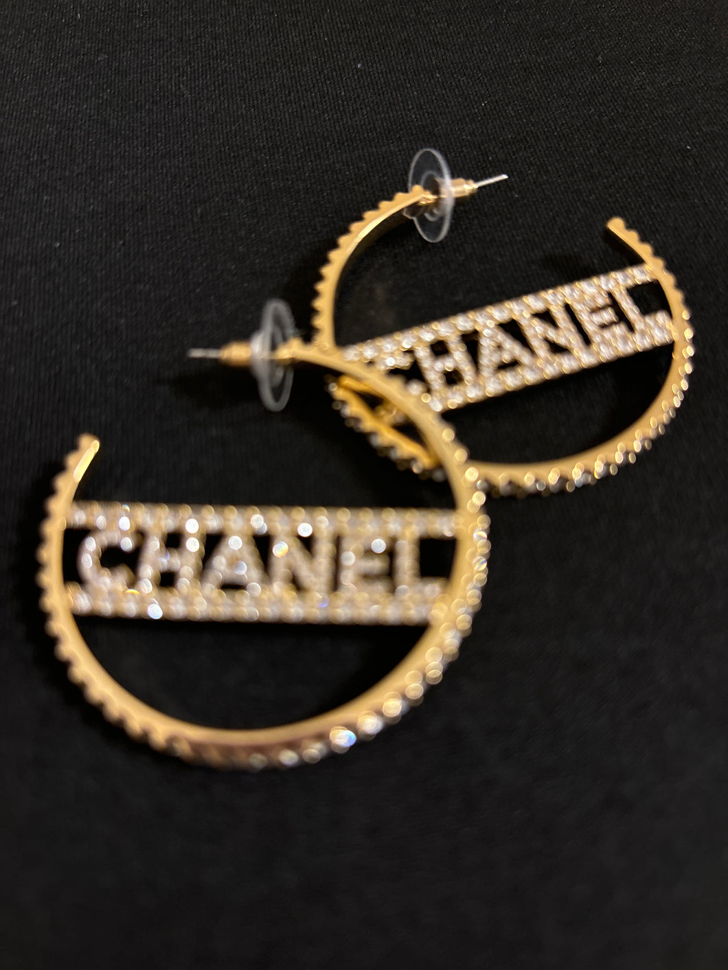 Gold Jumbo Name Earrings