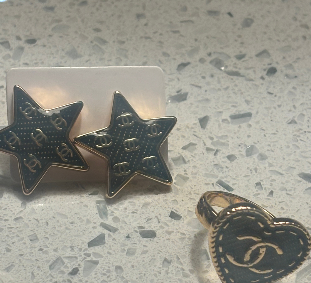 heart ring and star set