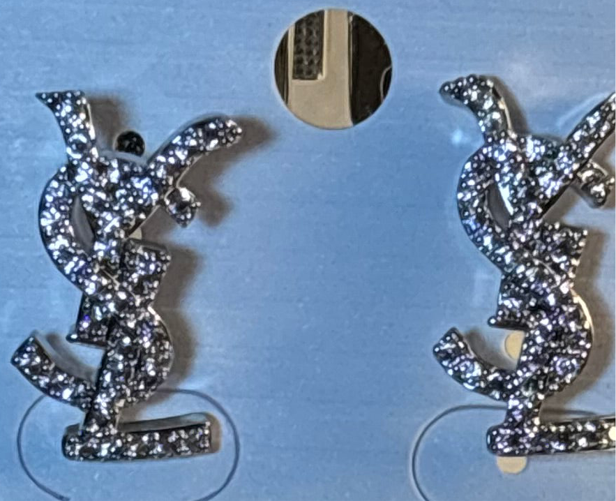 Silver diamond Yve Studs