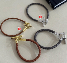 Load image into Gallery viewer, leather cable bracelet
