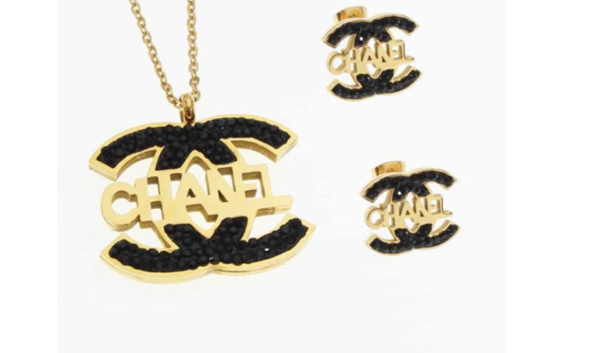 black and gold bling set